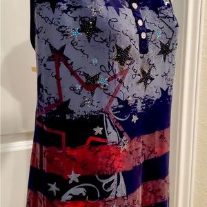 A blingy top for 4th of July